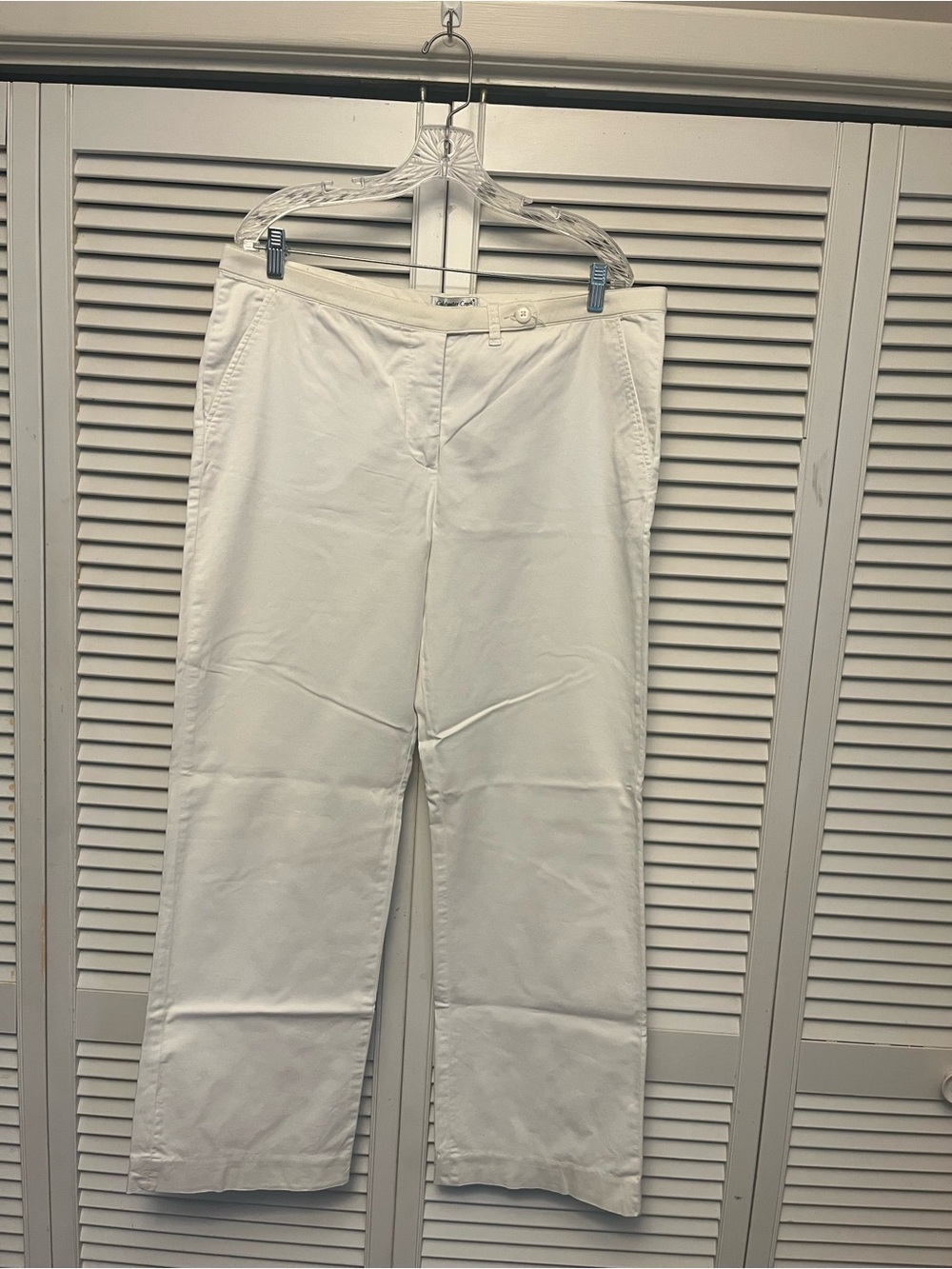 Coldwater Creek White Straight-Leg Trousers
